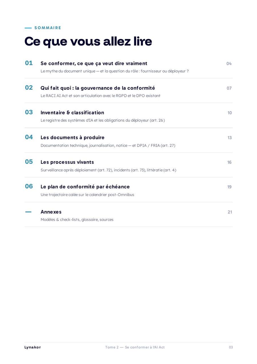 Aperçu 2 du livre blanc Tome 2 — Se conformer à l’AI Act, concrètement