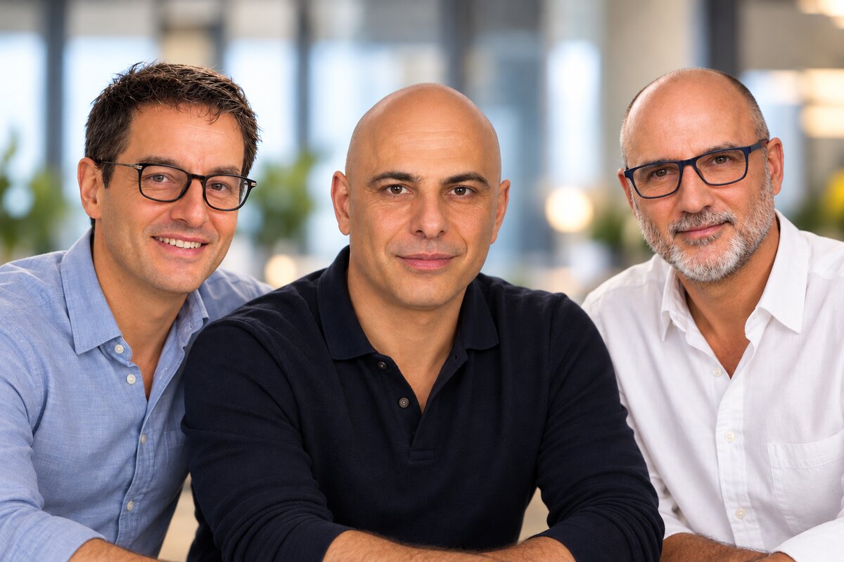 Laurent Silvestri, Hugues Hermenault et Thierry Verrecchia, les trois cofondateurs de Lynakor.